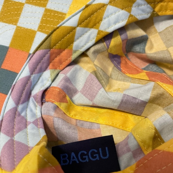 BAGGU Rare Discontinued Madras Colorful Checkered Organic Cotton Hat - Picture 4 of 6